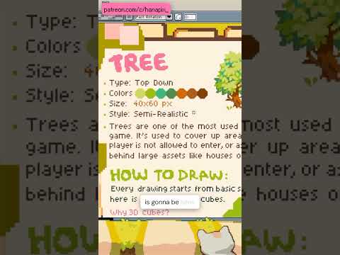 Pixel Art Tree Worksheet for Tier 2 Patreon