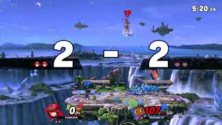 【スマブラSPECIAL】ホムラ(Pyra) vs むらびと(Villager)