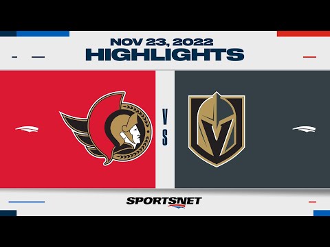NHL Highlights | Senators vs. Golden Knights - November 23, 2022