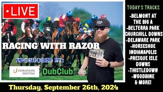 LIVE Horse Racing Handicapping, Belmont at the Big A, Churchill Downs, Horseshoe Indianapolis & more