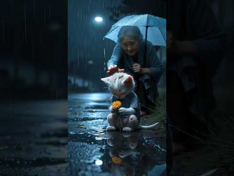 💔 Tiny Stray Kitten Finds Hope in the Rain 🐱️ #mr.tubycat
