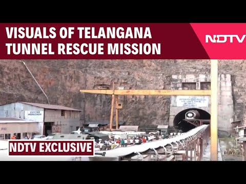 Telangana Tunnel | NDTV Exclusive Visuals Of Telangana Tunnel Rescue Mission