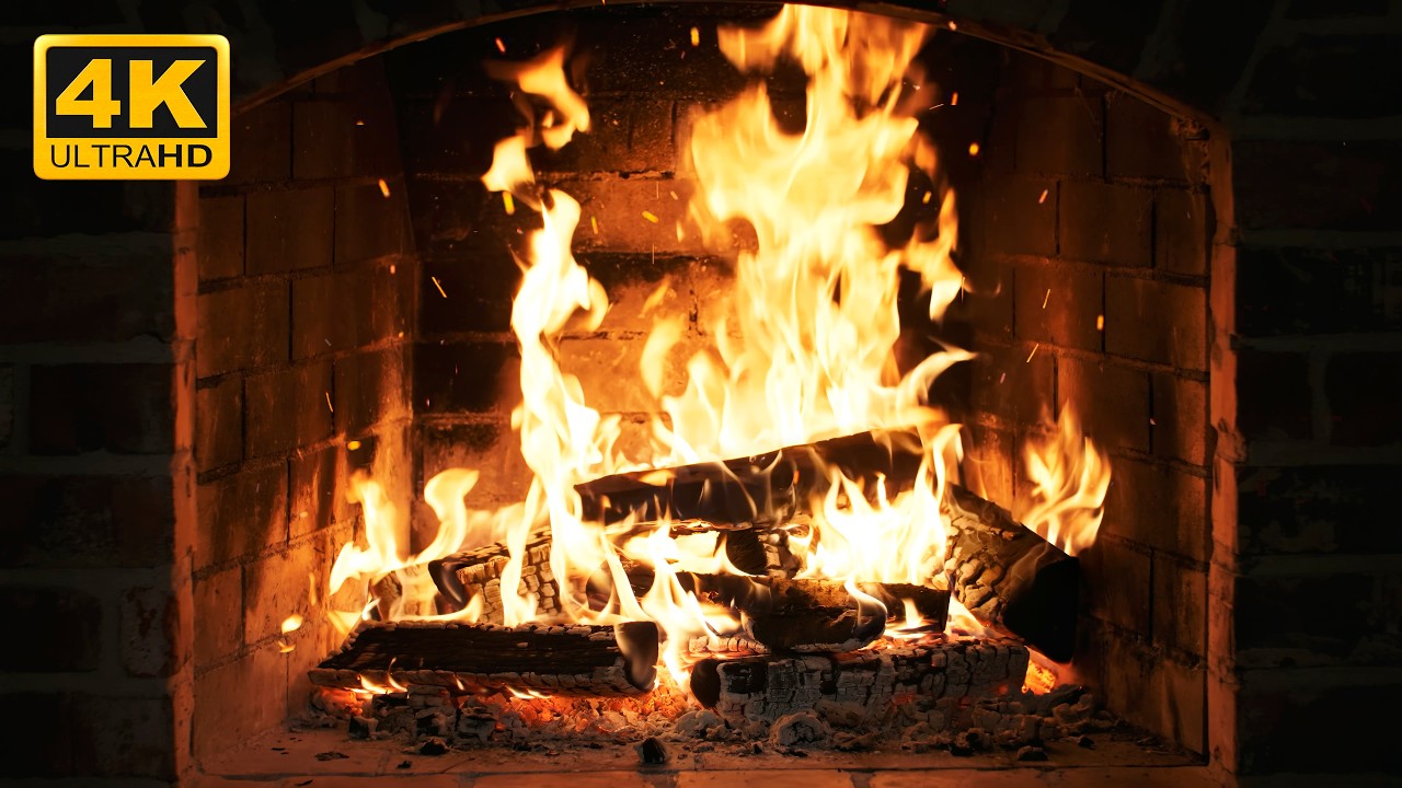 🔥 FIREPLACE Retreat (12 HOURS) with Slow-Burning LOGS and Peaceful CRACKLES for Gentle EVENINGS