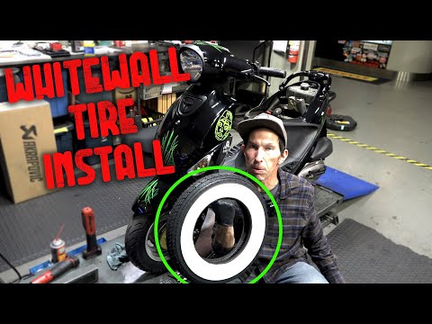 Install Whitewall Tires on a Buddy Scooter with Hand Tools