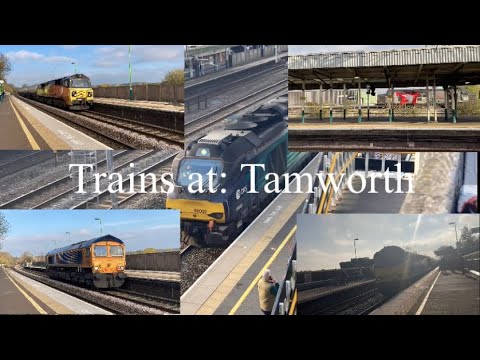 Trains at Tamworth Wcml & XC route (+some clips at Nuneaton)