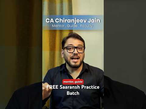🚨 BIG ANNOUNCEMENT | FREE CA Inter Advanced Accounting SARAANSH PRACTICE BATCH #CAinter #batch
