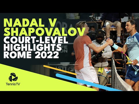 Denis Shapovalov vs Rafa Nadal Court-Level Highlights | Rome 2022 Highlights