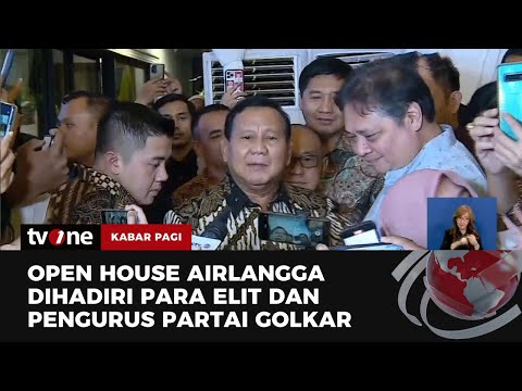 Prabowo Hadiri Open House di Rumah Airlangga