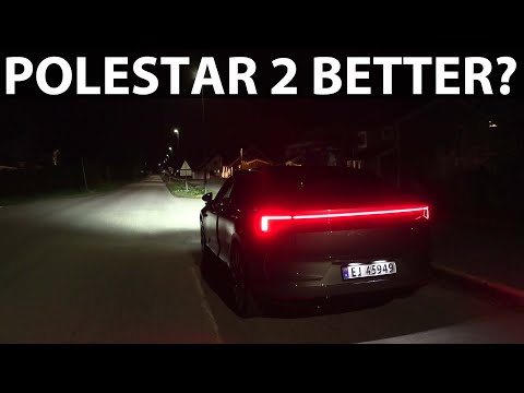 Polestar 4 LED matrix headlights test