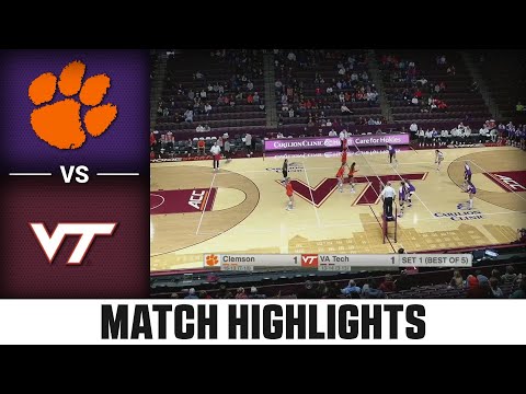 Clemson vs. Virginia Tech ACC Volleyball Highlights (2023)
