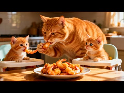 “Cooking, Caring & Cozy Dreams – A Cat Family Story” 😺😺 #cutecat #aicat #catvideos #aicatstory 