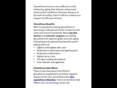 Glutathione Skin Whitening Treatment in Mumbai