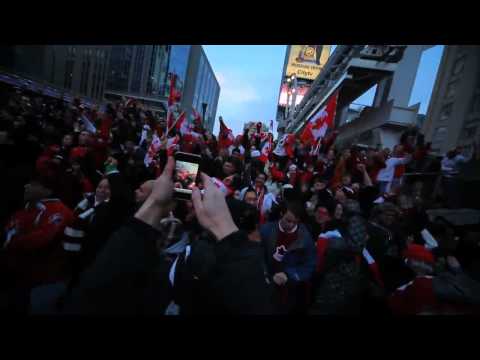 Compilation of Canadas Reactions to Hockey Gold Part 2 of 2 (Victory & Anthem)