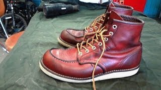 red wing moc toe care