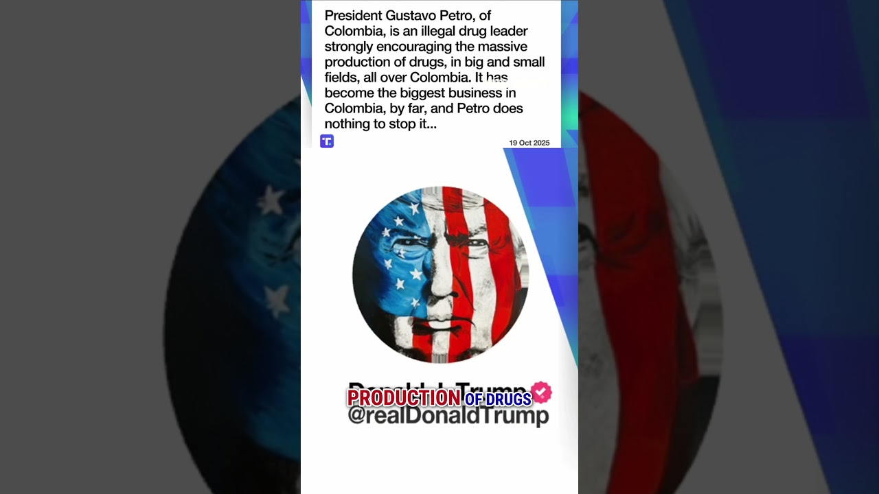 Trump threatens to CUT OFF Colombia over drugs #shorts #foxnews #news #us #fox #trump #columbia