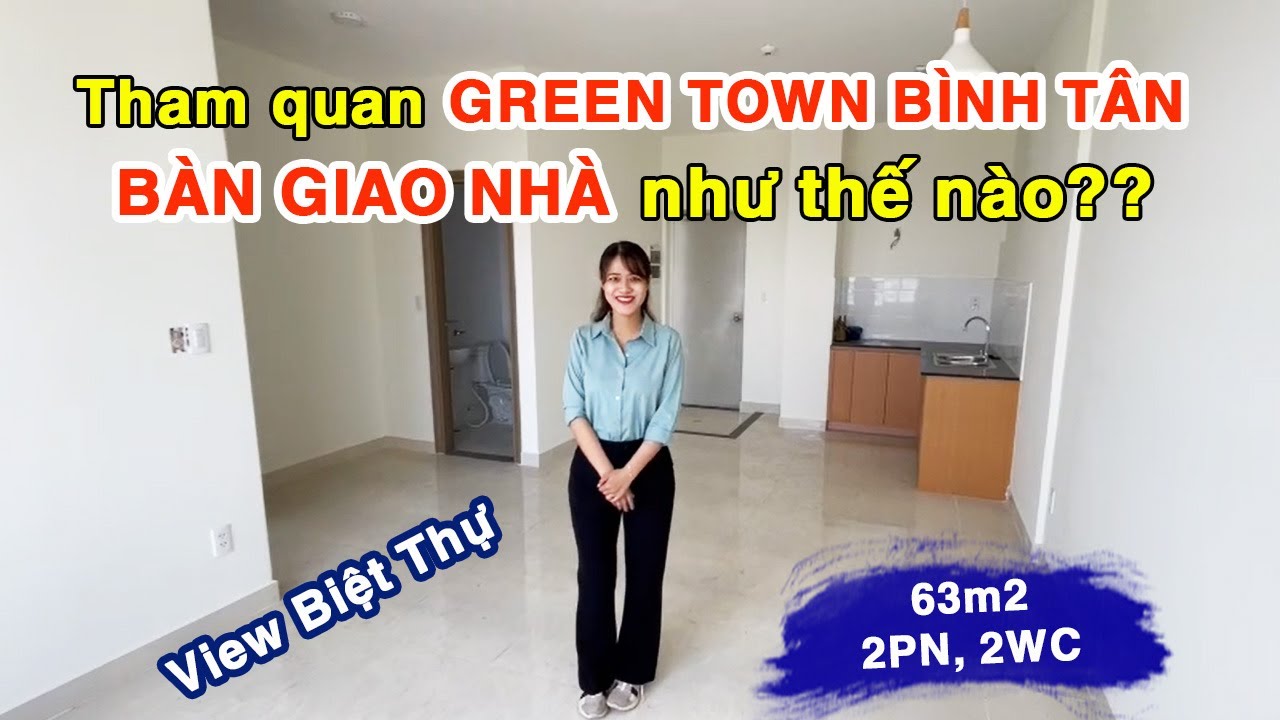 Chính chủ cho thuê căn hộ Green Town Bình Tân 2PN, 63 - 68m2 giá rẻ, LH e Nhi: 0906380816 video