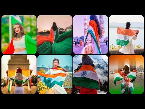 independent day photoshoot/happy independence day DP for WhatsApp/girls poses for independence day