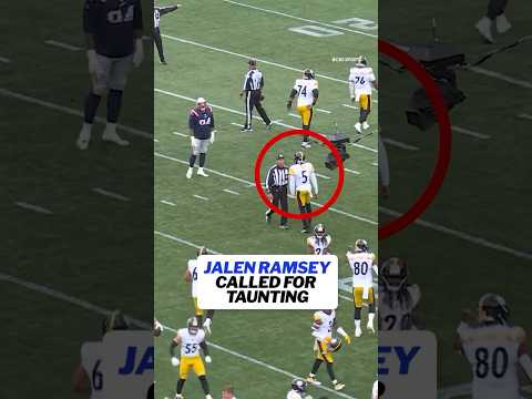 After the Steelers forced a fumble, Ramsey got called for taunting #nfl #steelers
