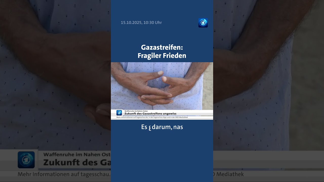 Waffenruhe im Nahen Osten: Zukunft des Gazastreifens ungewiss tagesschau nachrichten gaza