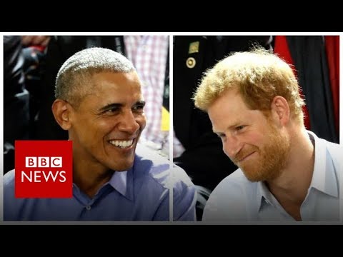 Prince Harry grills Barack Obama in quickfire quiz - BBC News