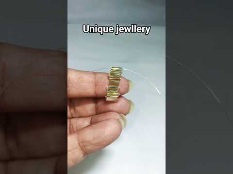 Beautiful Handmade Jewelry Set with Rice Beads 💍 | Ring & Bracelet #shorts #handmade