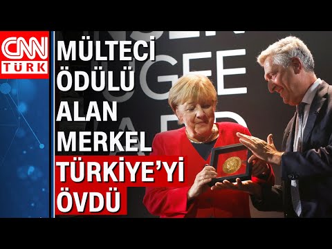 Nansen Mülteci Ödülü alan Merkel'den Türkiye'ye övgü