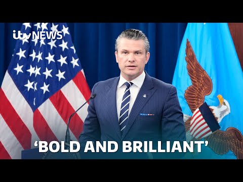 Watch as U.S. Secretary of Defense Pete Hegseth gives a briefing on U.S. strikes on Iran | ITV News