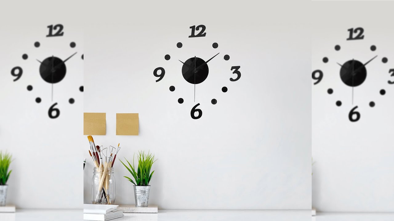 Pratinjau video produk Taffware Jam Dinding DIY Giant Clock Creative Design 30cm - DIY-06