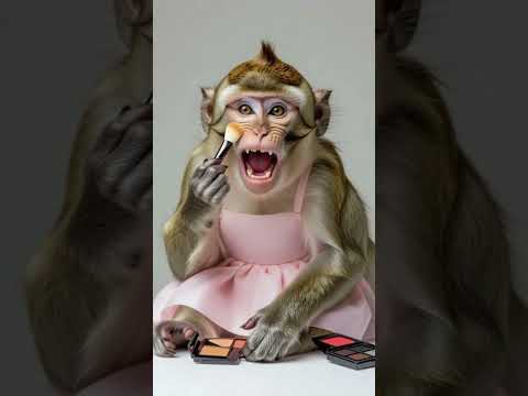 Makeup wali aai nahi with Monkey #trending #shortsfeed #shortvideo #dreamscreenai