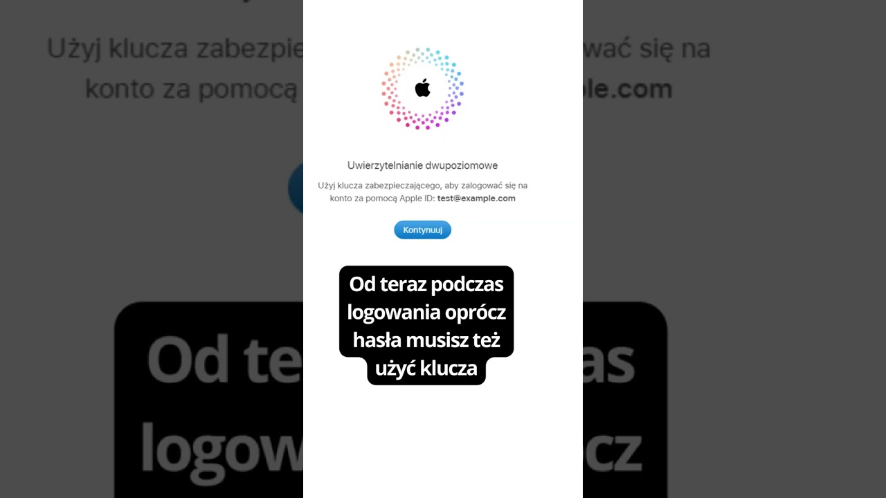 Jak dodać klucze YubiKey do konta Apple