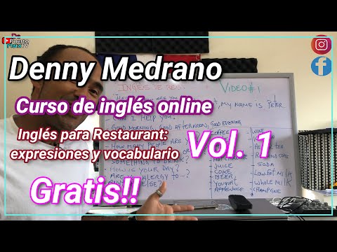 Curso de Ingles:  Para Restaurantes y Bares Vol. 1 (For Restaurants and Bars vol. 1)