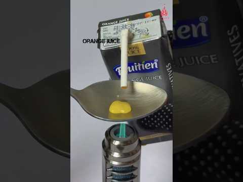 1000°C Hotspoon VS Orange Juice 😱 #satisfyingvideo #experiment #foryou #fypシ