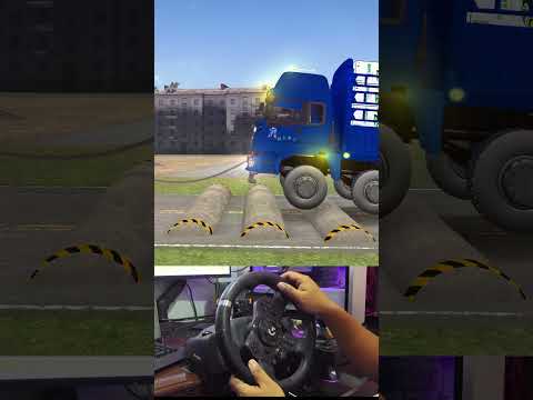 Truck almost stuck on giant speed bump #501 #mudrunner #gaming #snowrunner   #spintires #automobile