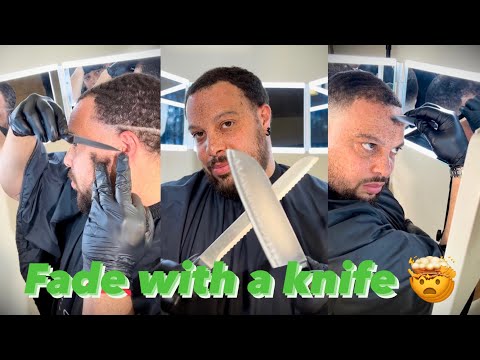 Fade with a KNIFE 🔪   -   Bestest Barber