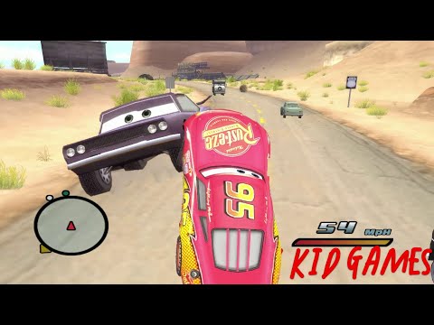 Disney Pixars Cars Movie Game   Crash Mcqueen 475   Lightning Bump