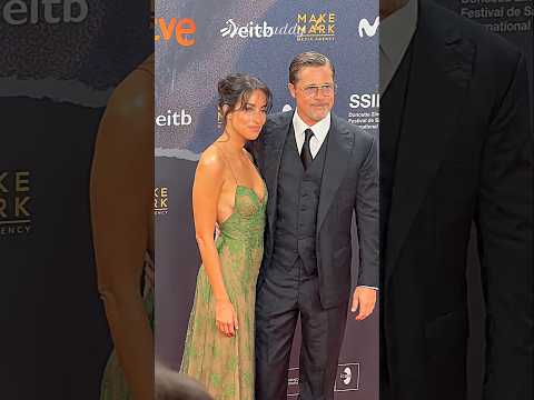 Brad Pitt &amp; <strong>Ines</strong> De Ramon Look Exceptional While Greeting With Photographers At The Red Carpet