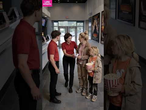 Kindness 🎬 at the Cinema: A Heartwarming Transformation #sketch #cinemalife #shorts