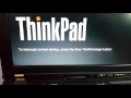 To interrupt normal startup press the blue thinkvantage button. (Lenovo ThinkPad T400)