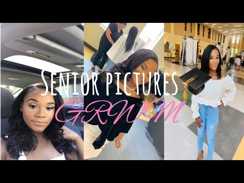 HIGH SCHOOL SENIOR PICTURES | VLOG & GRWM