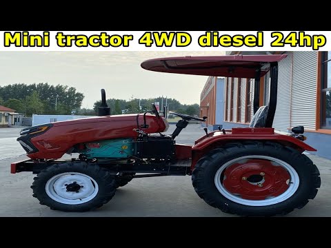 Mini tractor 24 HP DIESEL 4WD enganche de tres puntos