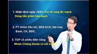 Chứng khoán hàng ngày: Nhận định thị trường ngày 15/01. Chỉ số rung lắc, dòng tiền phân hóa mạnh