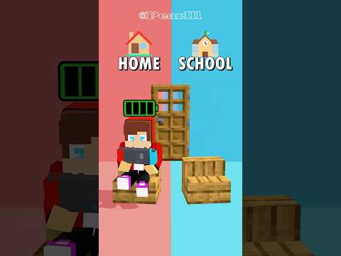 JJ Game or School 🎮🏫- MAIZEN Minecraft Animation #shorts