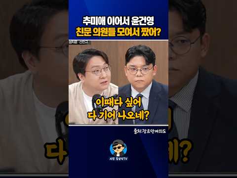 "추미애 이어서 <strong>윤건영</strong>" 친문 의원들 모여서 짰어?