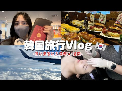 【韓国Vlog】久しぶりの海外旅行🛩🇰🇷食に美容に眉毛アートメイクで楽しみまくる6泊7日♡【BROWNEE】