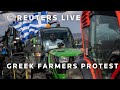 LIVE: Greek farmers take tractors to Athens to protest rising costs