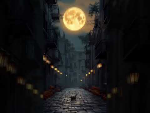 Halloween in the Black Cat Alleyway 🐈‍⬛#halloweenambience 🧡 #happyhalloween 🎃 #halloweenvibes