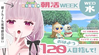 【 #朝活 】初見さんもあつまれ！あつ森しながら120人の「おはよう」を集めたい！【 #薄荷あをい ┊︎ #vsinger 】