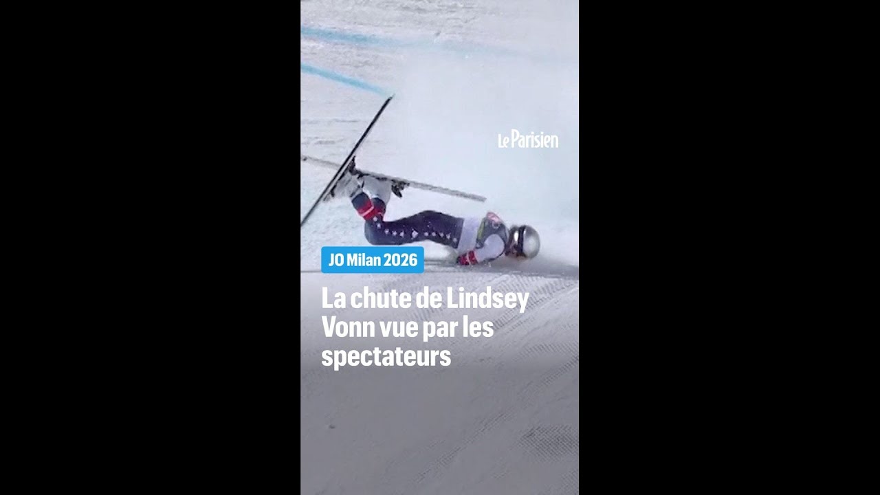 JO Milan : la chute spectaculaire de Lindsey Vonn vue par les spectateurs
