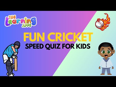 Fun Cricket Speed Quiz for Kids | Cricket Quiz  for Kids | Learn with Fun | TheLearningApps.com