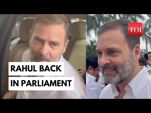 Rahul Gandhi Returns To Parliament As Mp A Must See Moment